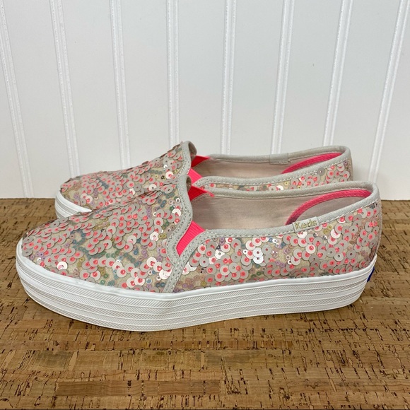 Keds Triple Decker Sequin Slip-On Shoes - Picture 3 of 12
